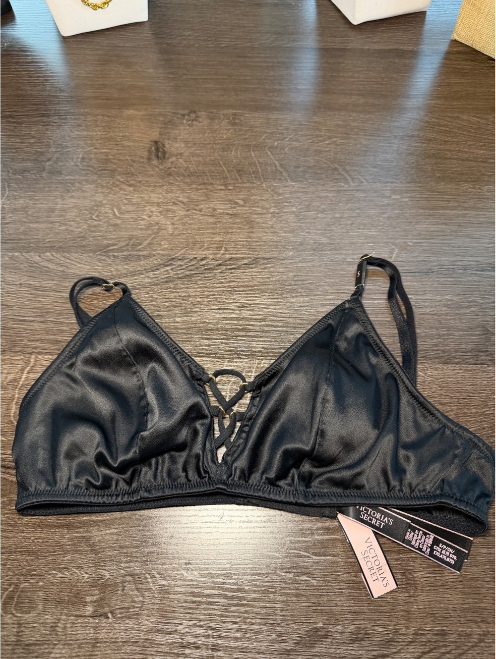 Size S - Victoria's Secret Black Satin Bralette Bra